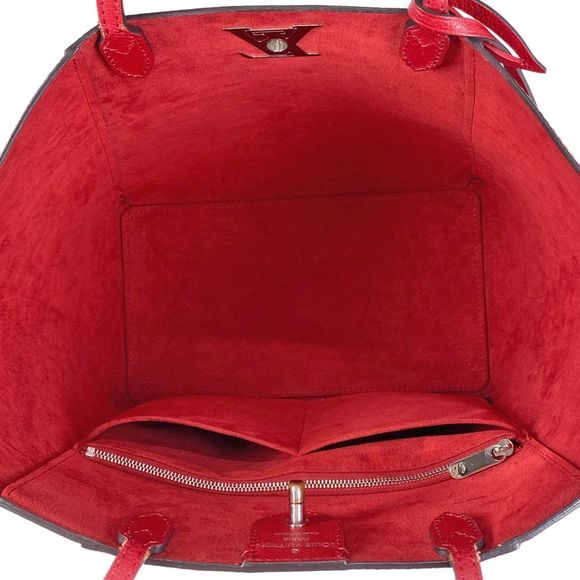 Louis Vuitton LockMe Cover Shoulder Bag Shawl Tote Bag Leather Ruby - Picture 7 of 7
